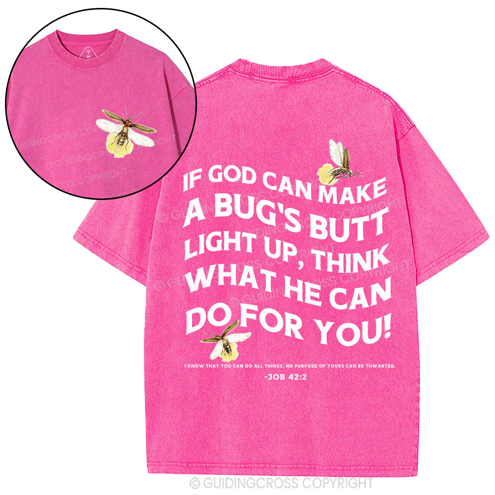 If God Can Make A Bug's Butt Christian washed T-Shirt