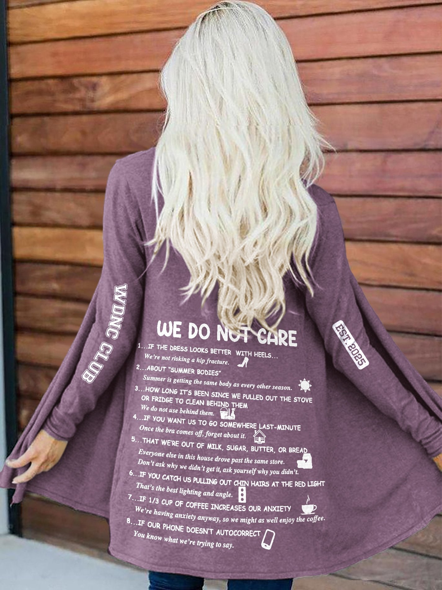 🔥Buy 3 Get 15% Off🔥Retro Funny WDNC Club Menopause Perimenopause Print Cardigan