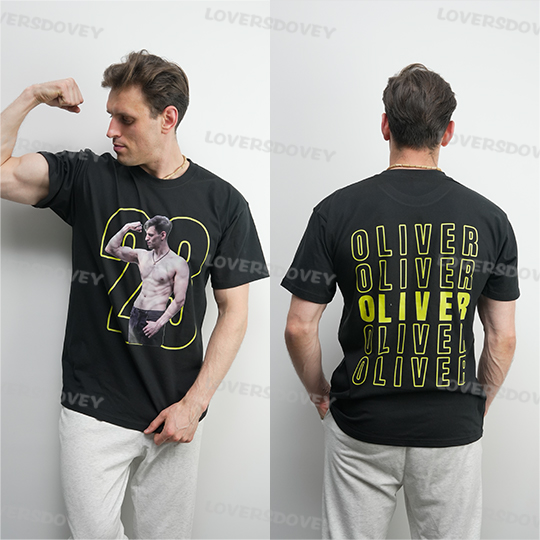 Father’s Day Custom Sport Photo T-Shirt – Personalized Sports & Fitness Tee with Name & Number