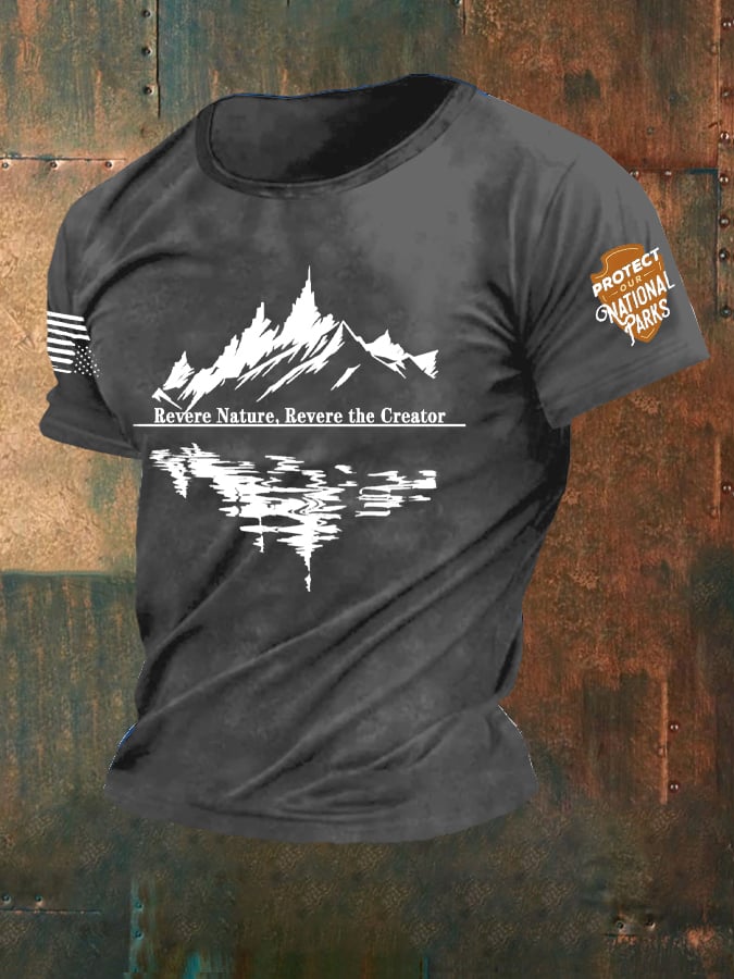 Men's Protect Our National Parks Revere Nature Print T-Shirt