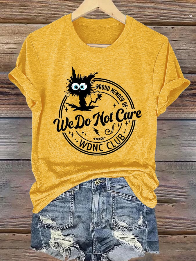 🔥Buy 3 Get 15% Off🔥Retro Funny Proud Member Of WDNC Club We Do Not Care Menopause Perimenopause Print T-Shirt