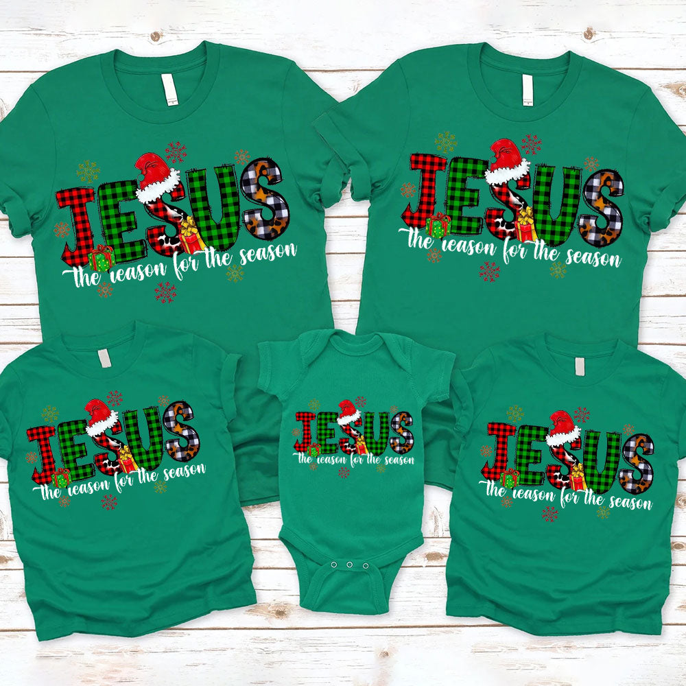 Jesus the Reason for the Season Christmas Family Matching Shirts