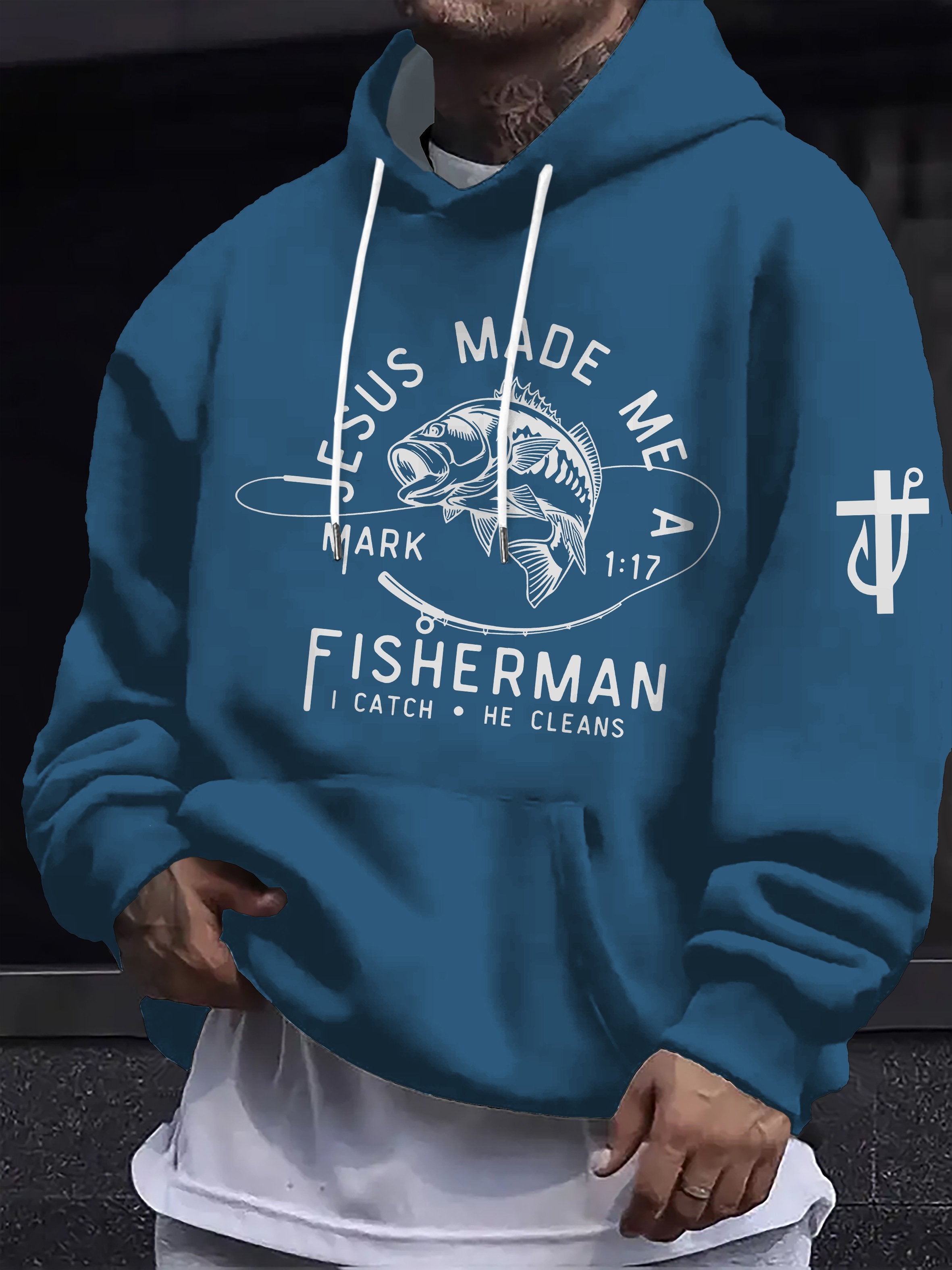 Men'S Retro Faith Print Sweatshirt