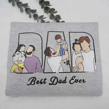 Custom Family Embroidered Sweatshirt – A Unique and Heartwarming Gift for Papa, Dad or Mama