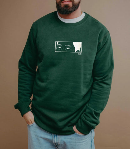 Custom Art Eyes Embroidered Sweatshirt