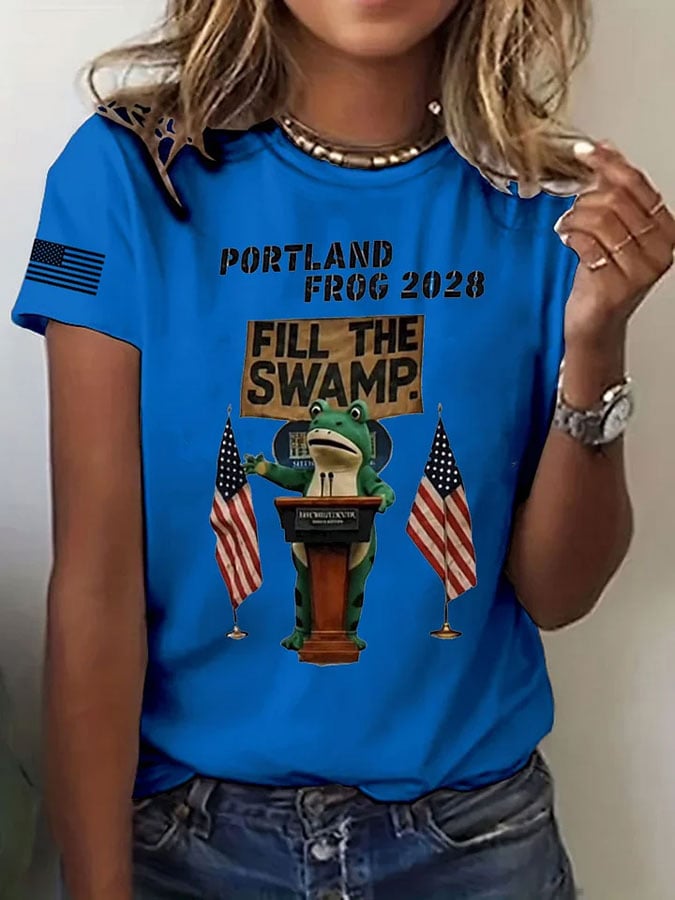 🔥Buy 3 Get 15% Off🔥Women's Portland Frog Casual Short-Sleeved T-Shirt