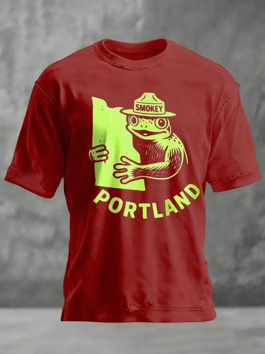 🔥Buy 3 Get 15% Off🔥Men's FDT Polish Frog Print short sleeves t-shirt