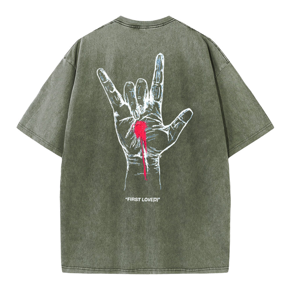 First Love Christian Washed T-Shirt