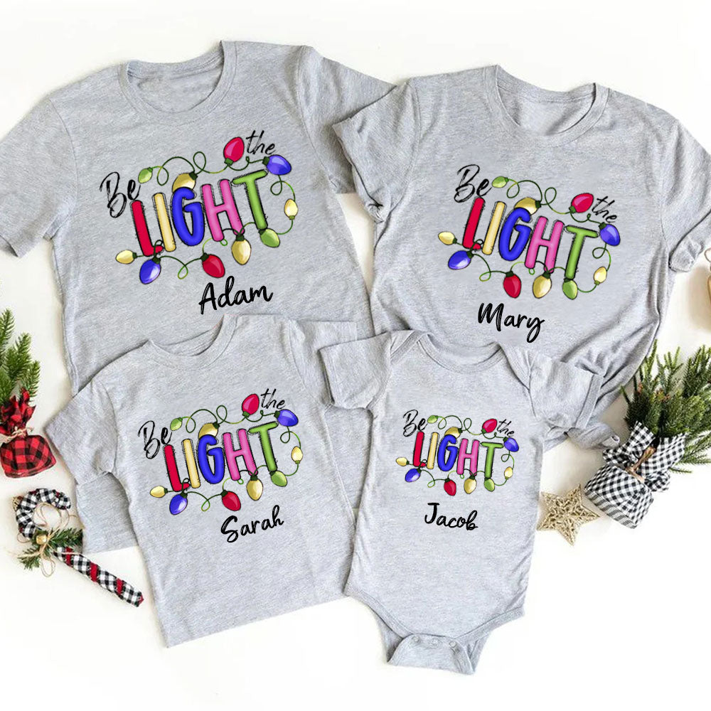 Be The Light Christian Christmas Family Matching Shirts
