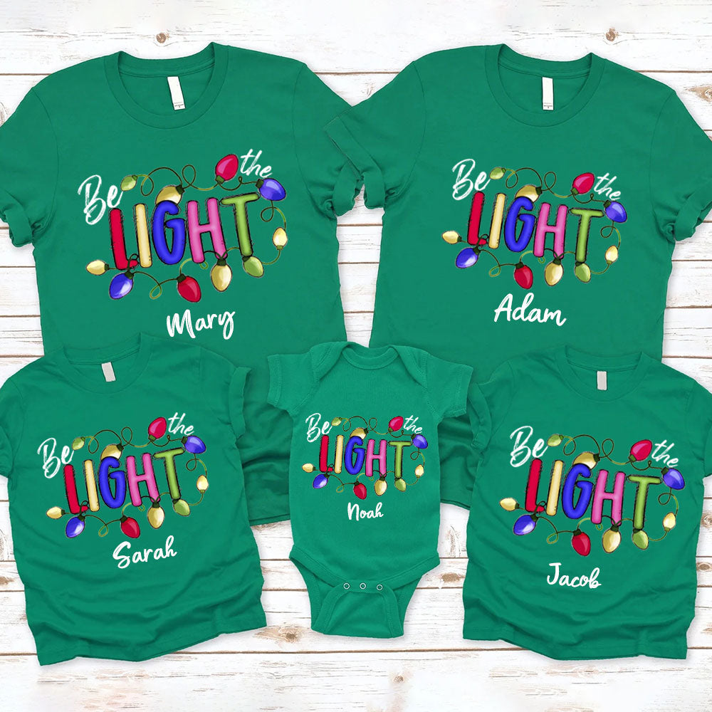 Be The Light Christian Christmas Family Matching Shirts