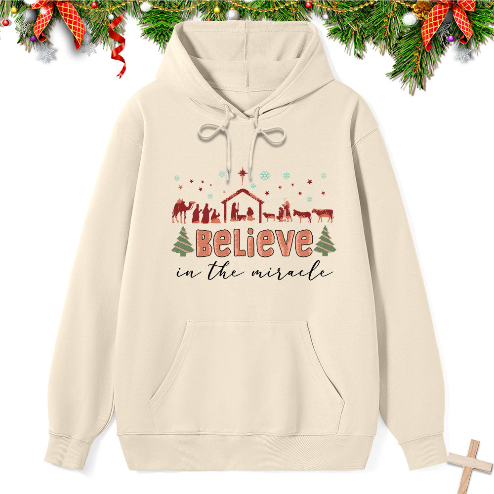 Believe In The Miracle Classic Christian Hoodie
