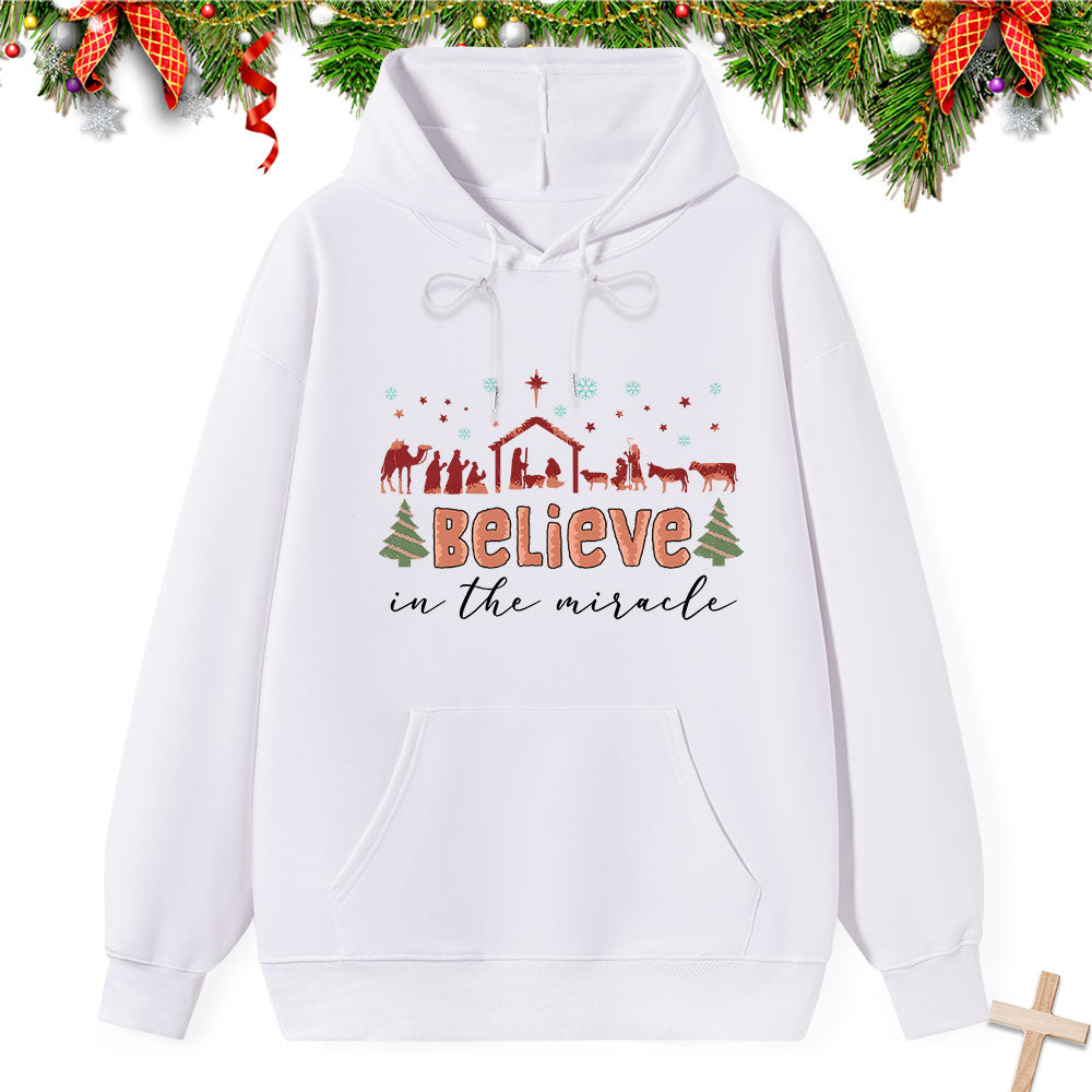 Believe In The Miracle Classic Christian Hoodie