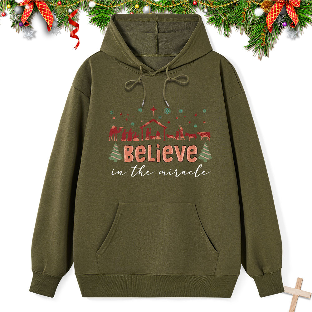 Believe In The Miracle Classic Christian Hoodie