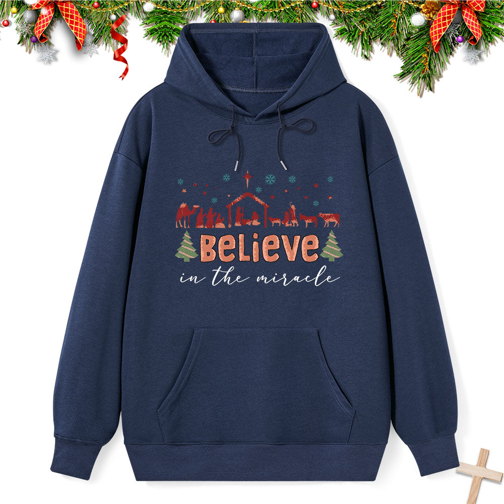 Believe In The Miracle Classic Christian Hoodie