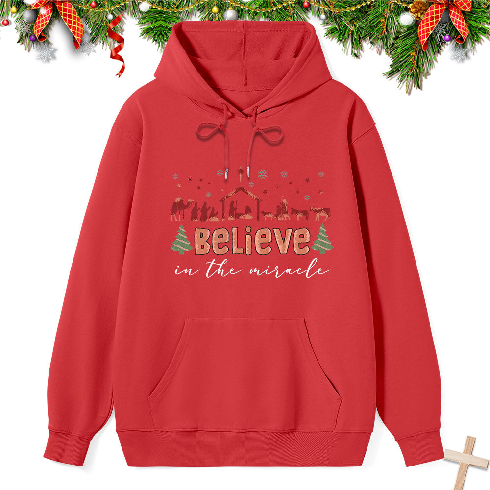 Believe In The Miracle Classic Christian Hoodie