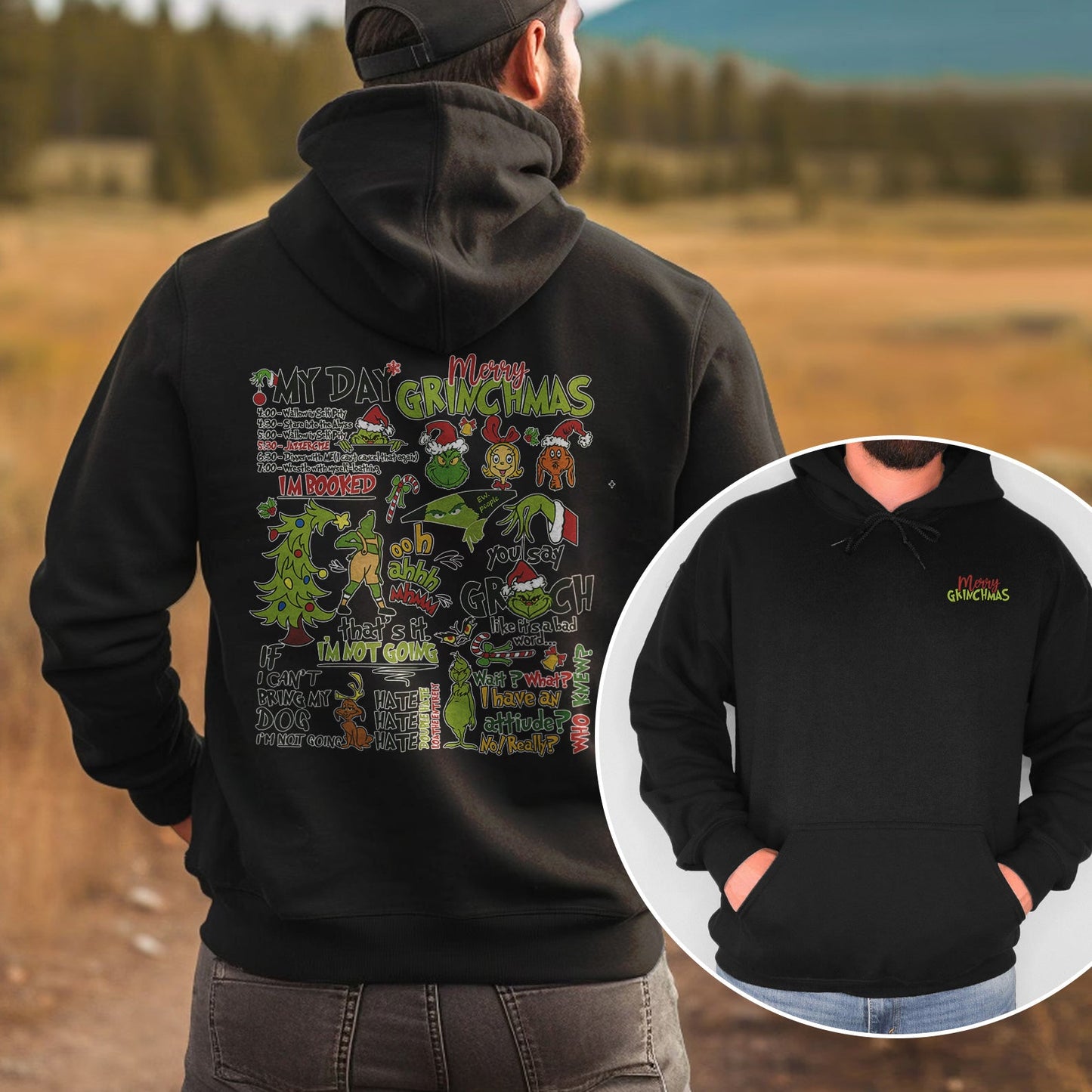 Custom Embroidered My Day Merry Christmas Sweatshirt | Christmas Gifts