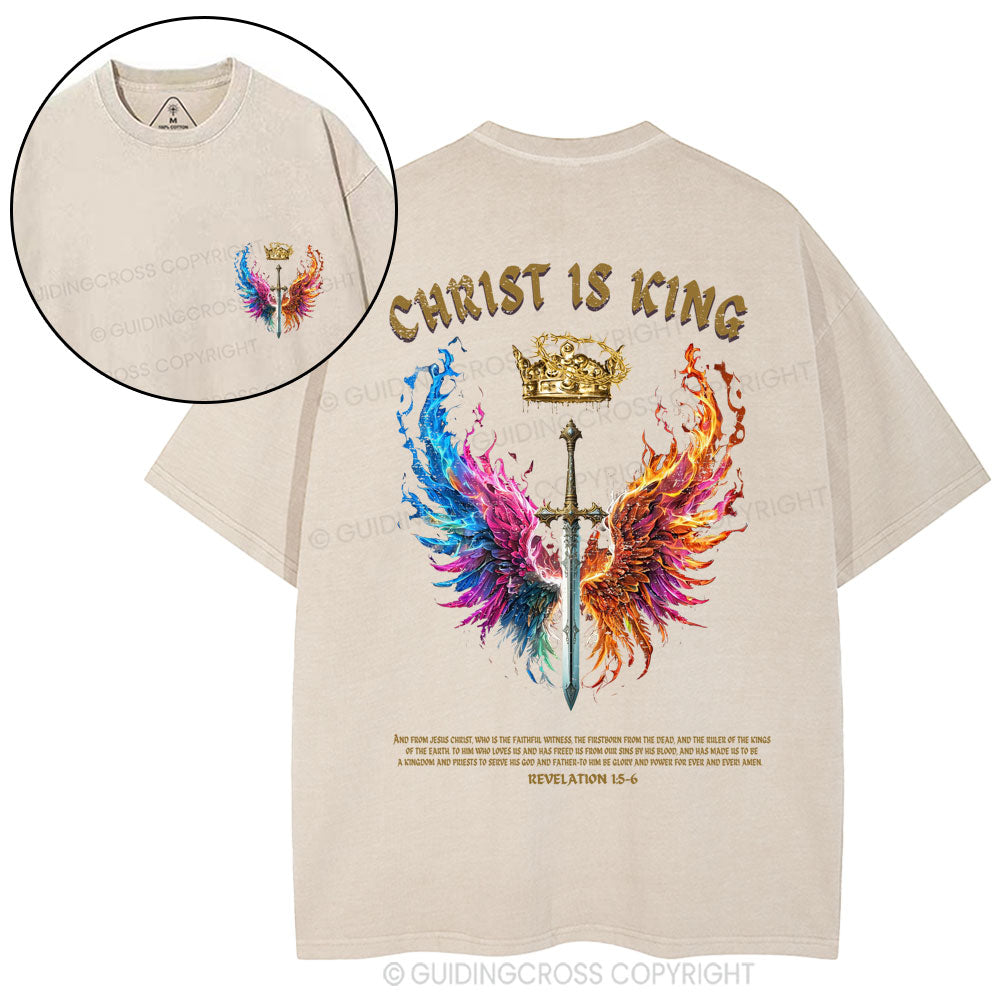 Christ Is King Christian Washed T-Shirt