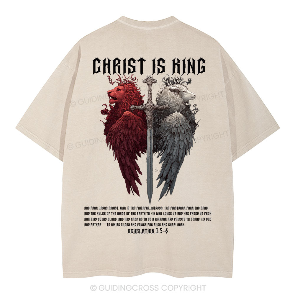 Christ Is King Christian Washed T-Shirt