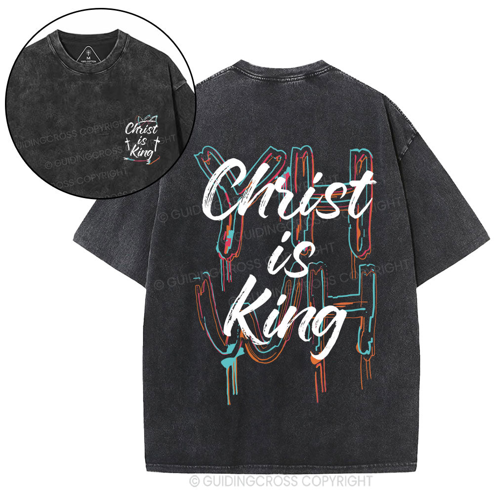 Christ Is King Christian Washed T-Shirt