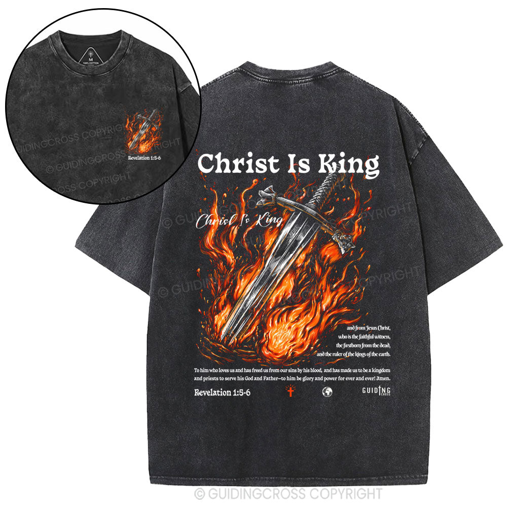 Christ Is King Christian Washed T-Shirt