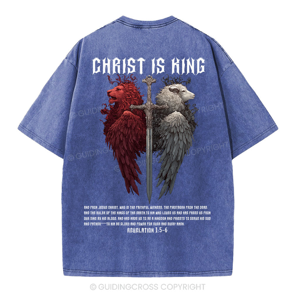 Christ Is King Christian Washed T-Shirt