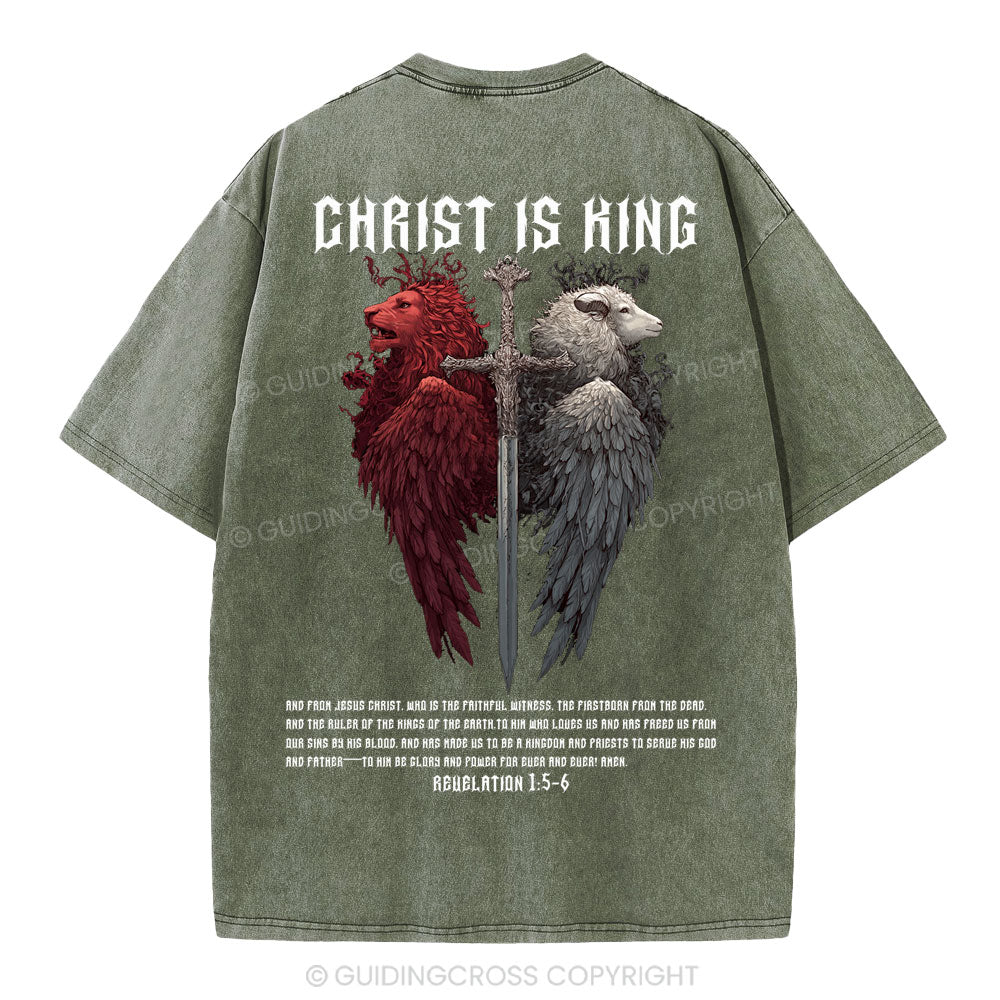 Christ Is King Christian Washed T-Shirt