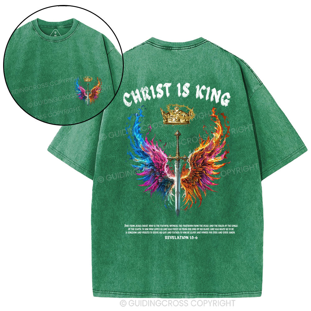 Christ Is King Christian Washed T-Shirt