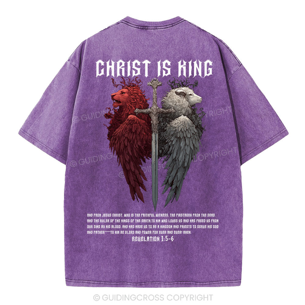 Christ Is King Christian Washed T-Shirt