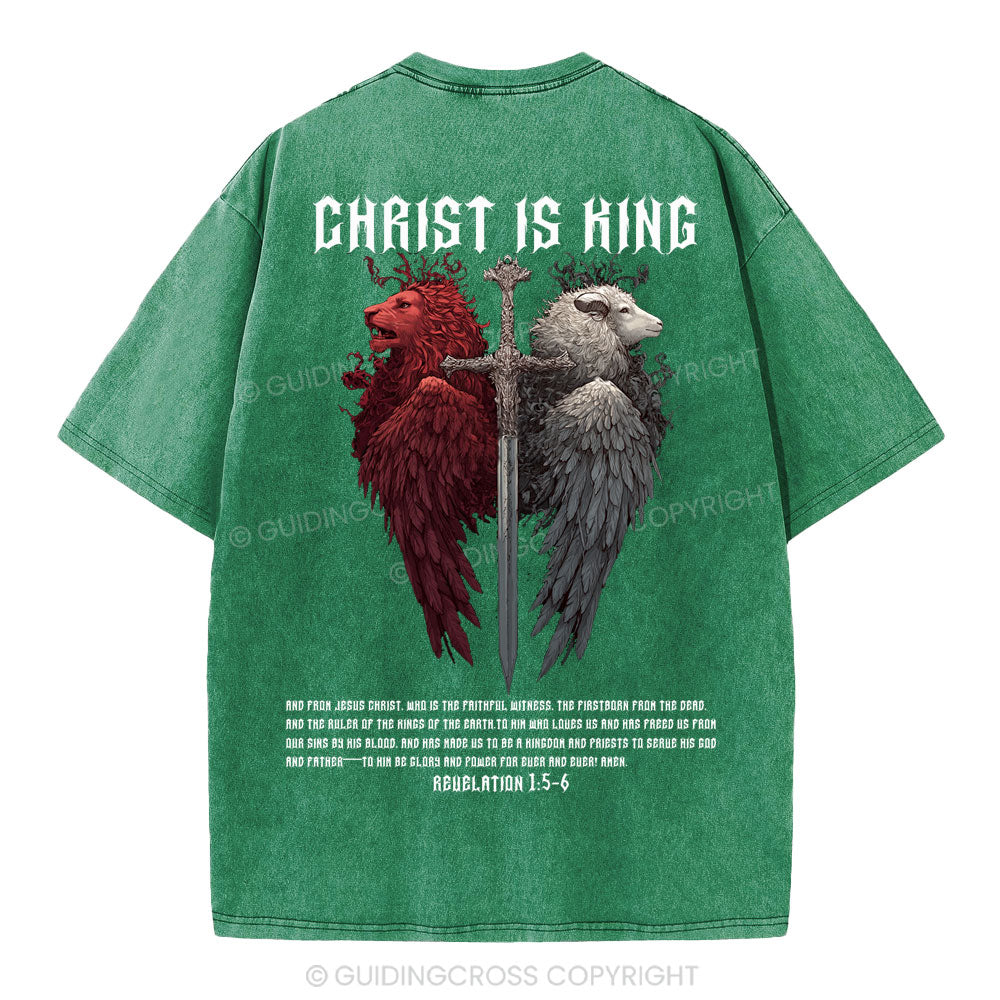 Christ Is King Christian Washed T-Shirt