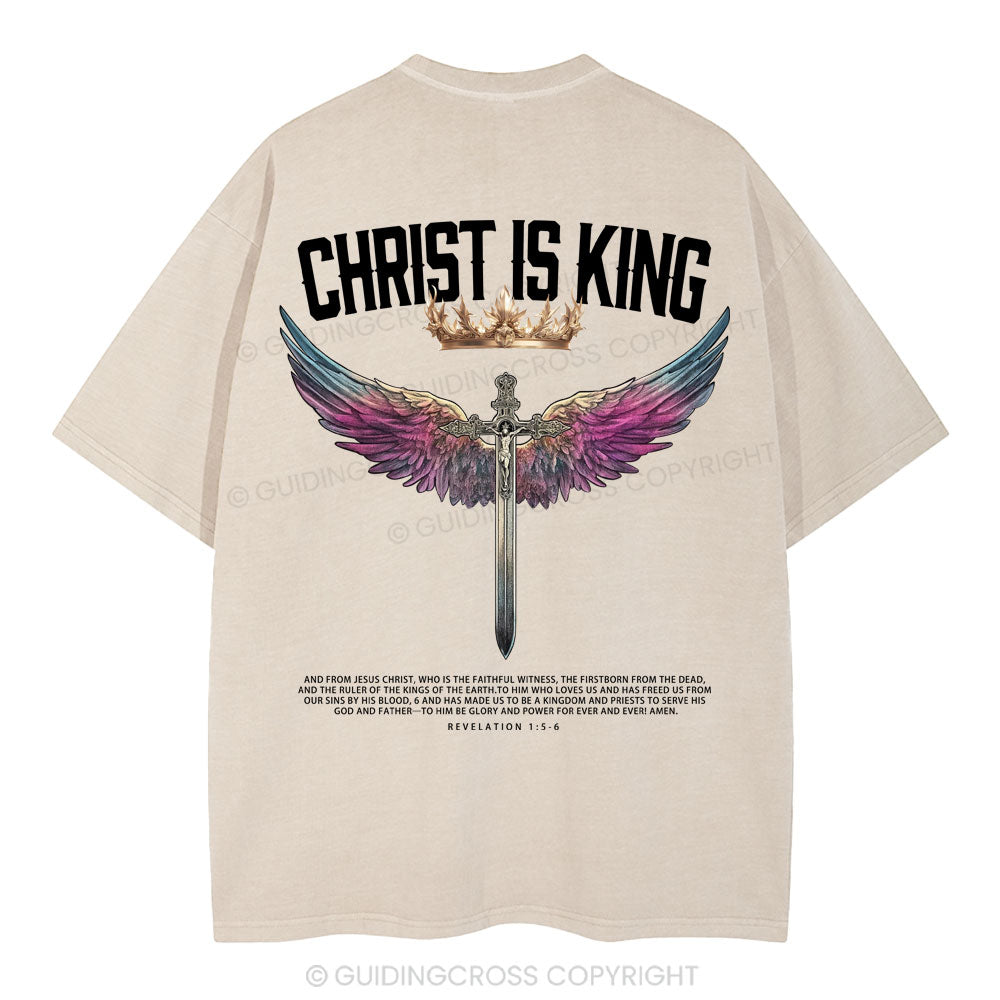 Christ Is King Christian Washed T-Shirt