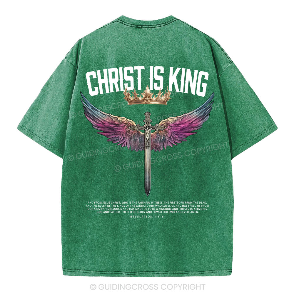 Christ Is King Christian Washed T-Shirt