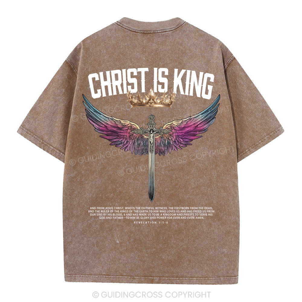 Christ Is King Christian Washed T-Shirt