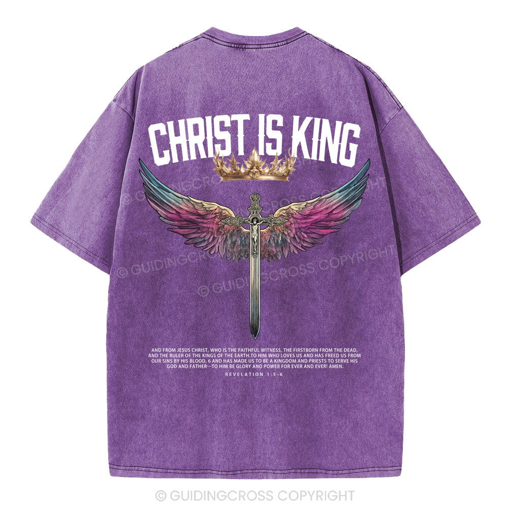 Christ Is King Christian Washed T-Shirt