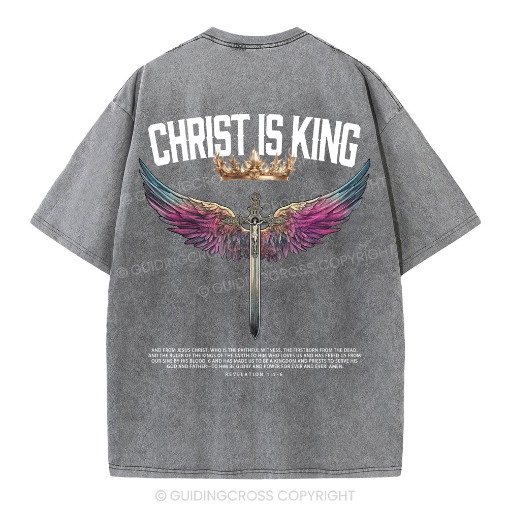 Christ Is King Christian Washed T-Shirt