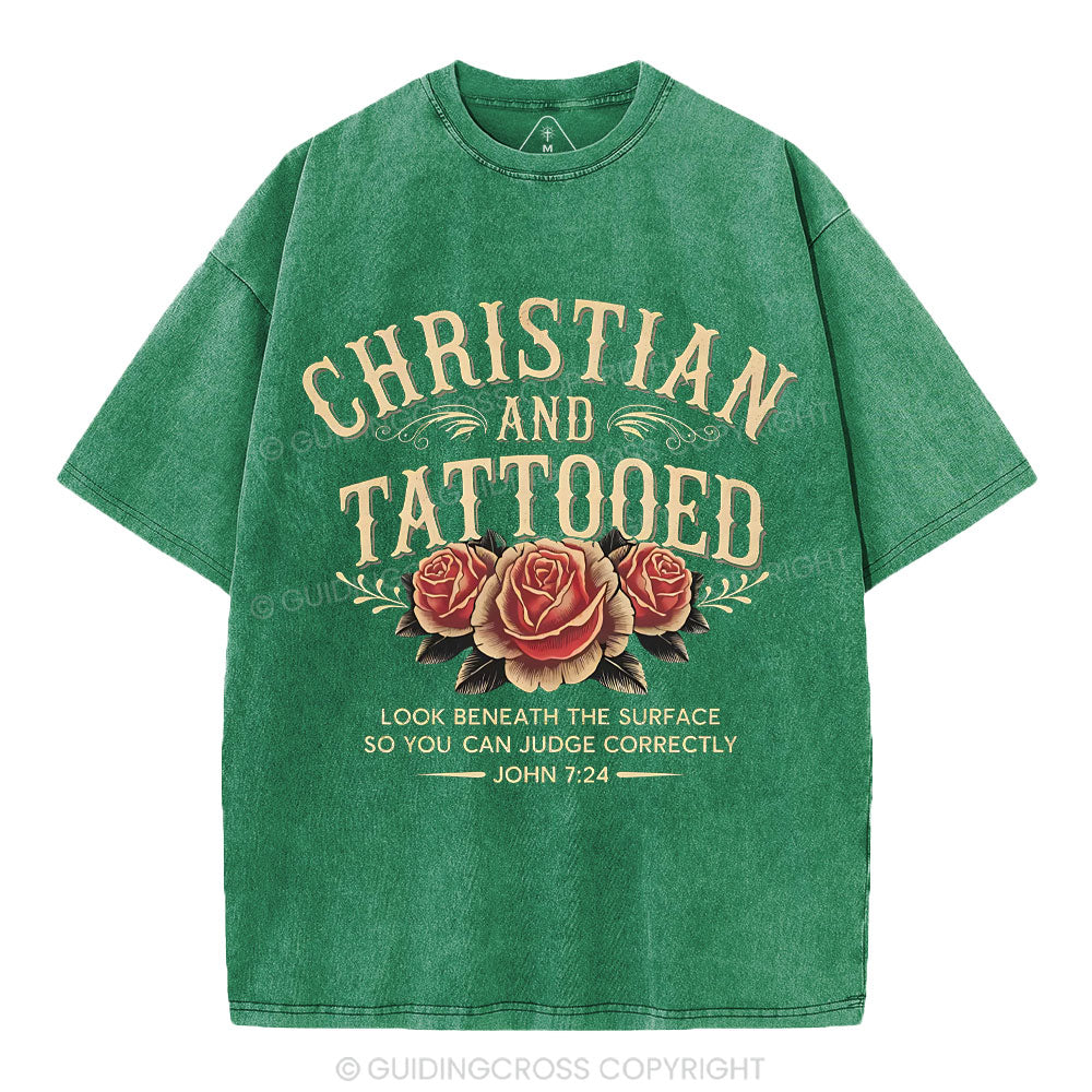 Christian And Tattooed Christian Washed T-Shirt