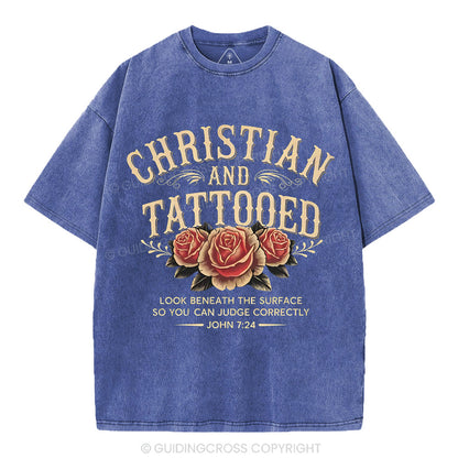 Christian And Tattooed Christian Washed T-Shirt