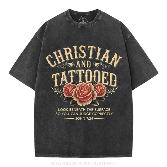 Christian And Tattooed Christian Washed T-Shirt