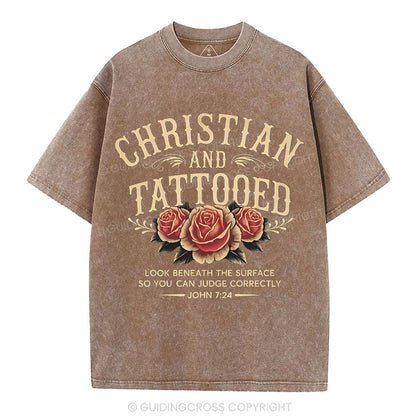 Christian And Tattooed Christian Washed T-Shirt