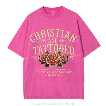 Christian And Tattooed Christian Washed T-Shirt