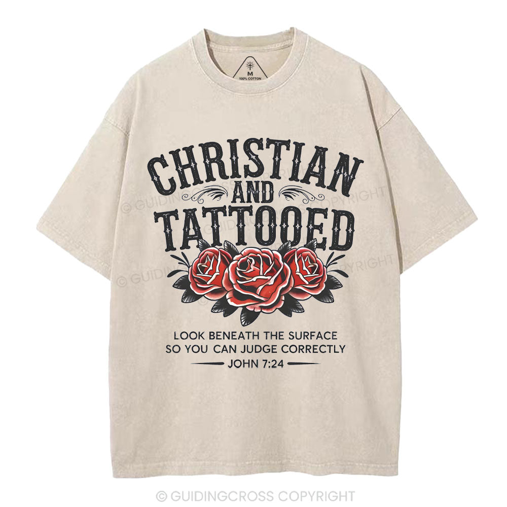 Christian And Tattooed Christian Washed T-Shirt