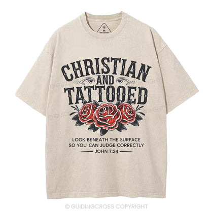 Christian And Tattooed Christian Washed T-Shirt