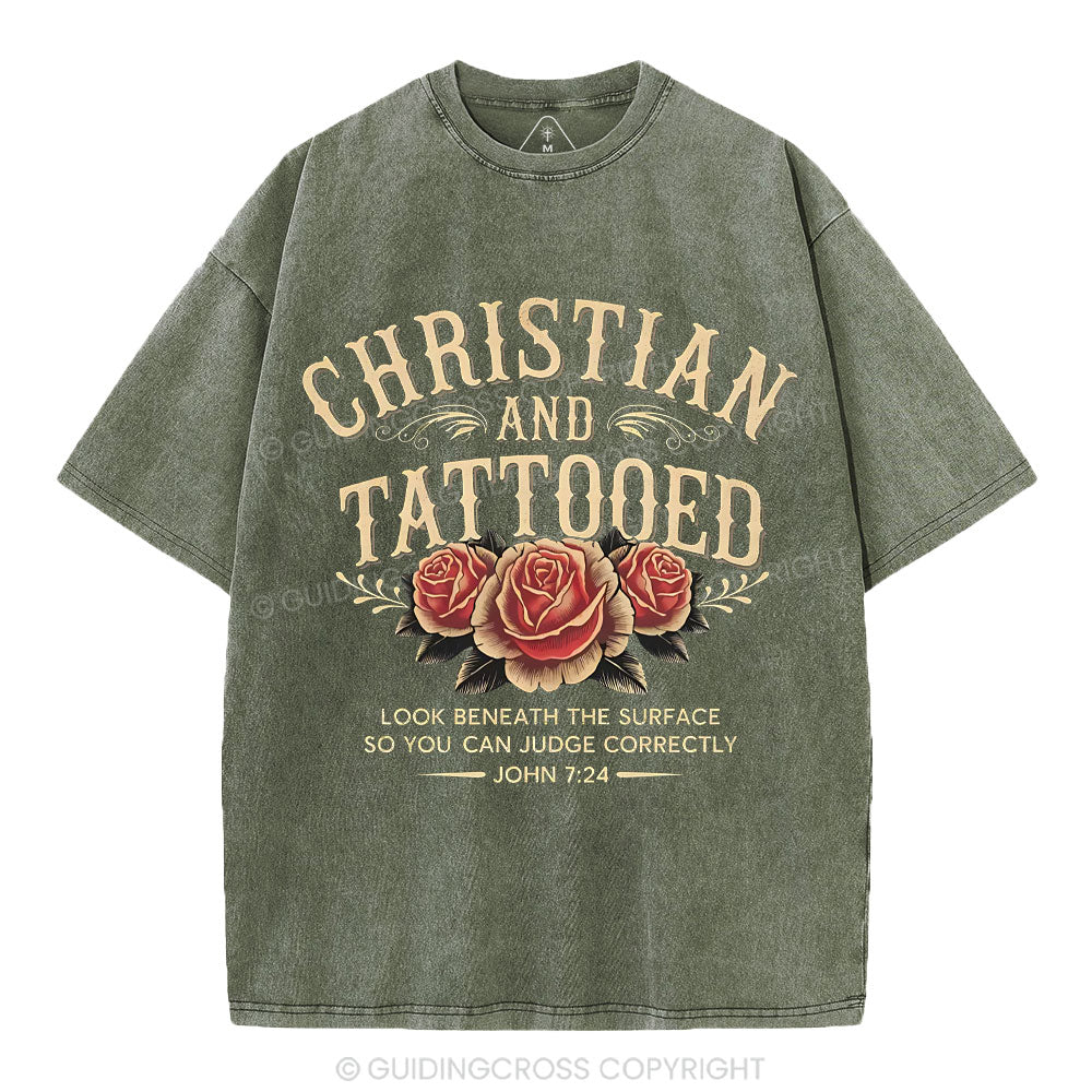 Christian And Tattooed Christian Washed T-Shirt