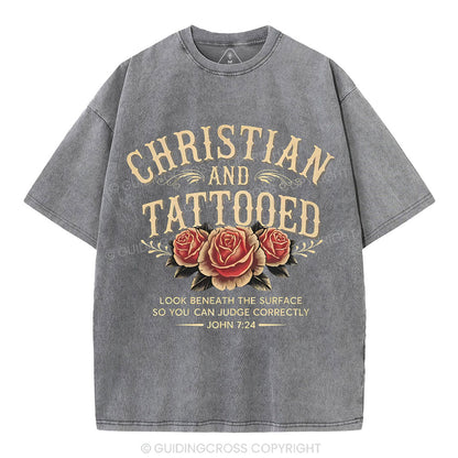 Christian And Tattooed Christian Washed T-Shirt