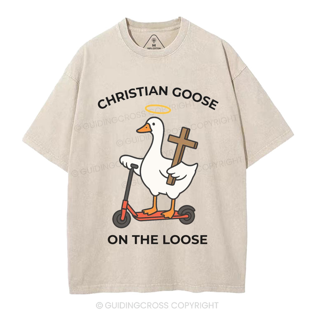 Christian Goose On The Loose Christian Washed T-Shirt