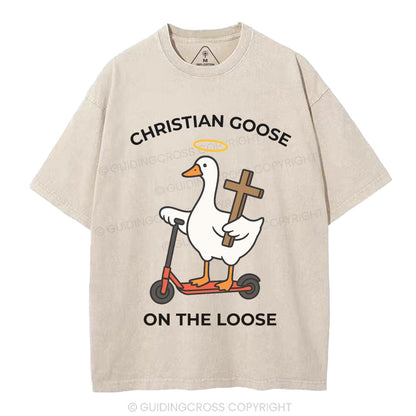 Christian Goose On The Loose Christian Washed T-Shirt
