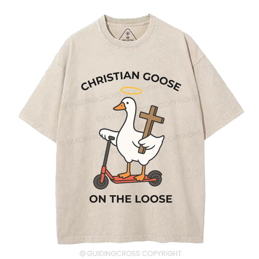 Christian Goose On The Loose Christian Washed T-Shirt