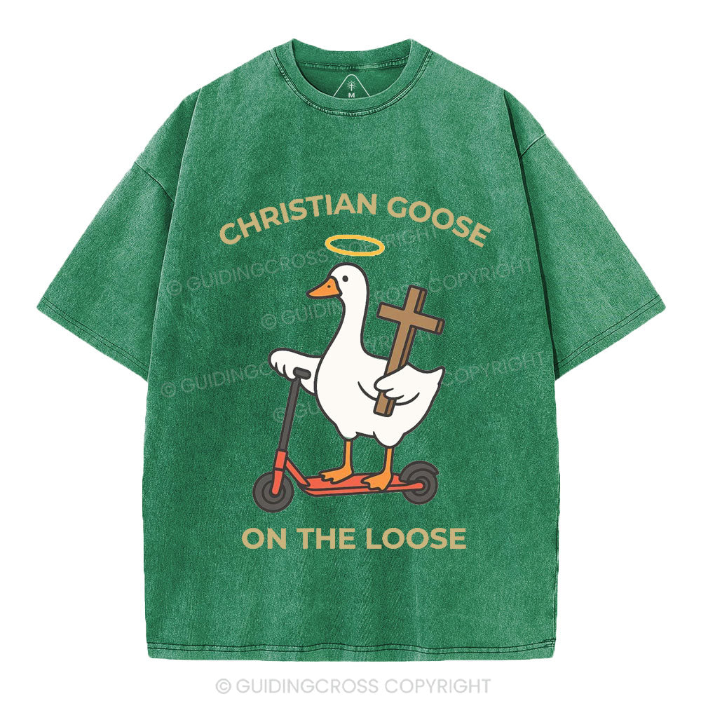Christian Goose On The Loose Christian Washed T-Shirt