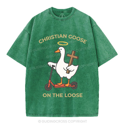 Christian Goose On The Loose Christian Washed T-Shirt