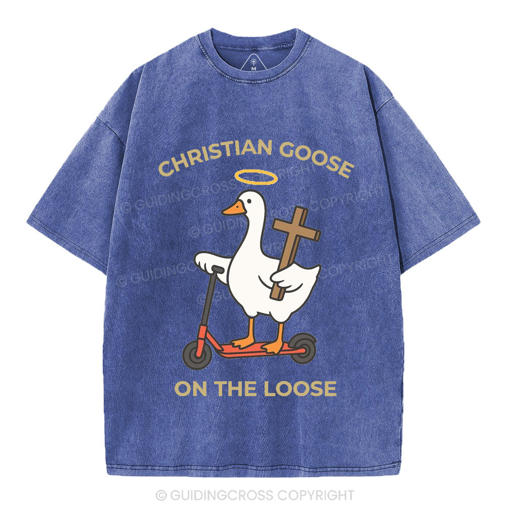 Christian Goose On The Loose Christian Washed T-Shirt