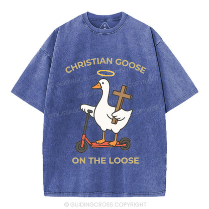 Christian Goose On The Loose Christian Washed T-Shirt